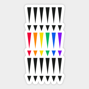 Trianglular Rainbow Pattern Sticker